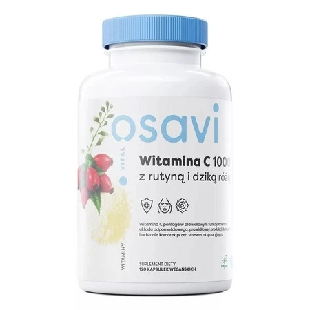 OSAVI Witamina C 500 mg z rutyną i dziką różą (120 kaps.)