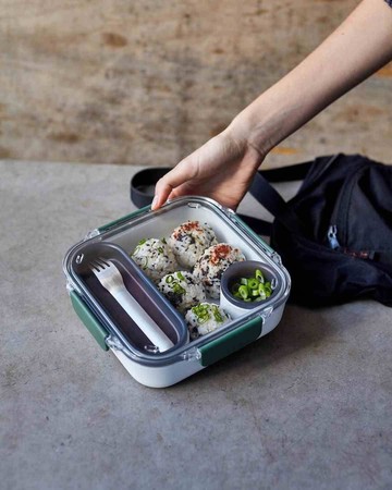 BB - Lunch box kwadratowy, oliwkowy