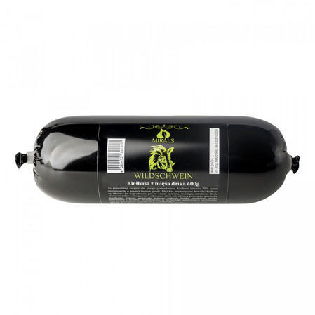 Zestaw 10x MIRALS Wildschwein - kiełbasa z mięsa dzika (400g)