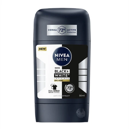 Men Black&amp;White Invisible Epic Night antyperspirant w sztyfcie 50ml
