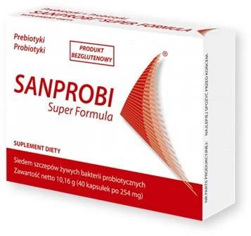 Sanprobi – SANPROBI SUPER FORMULA, probiotyk – 40 kapsułek