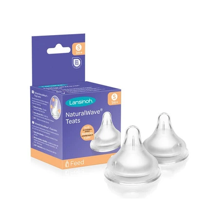 Lansinoh, Smoczek do karmienia Natural Wave® o wolnym przepływie S, 2 szt.