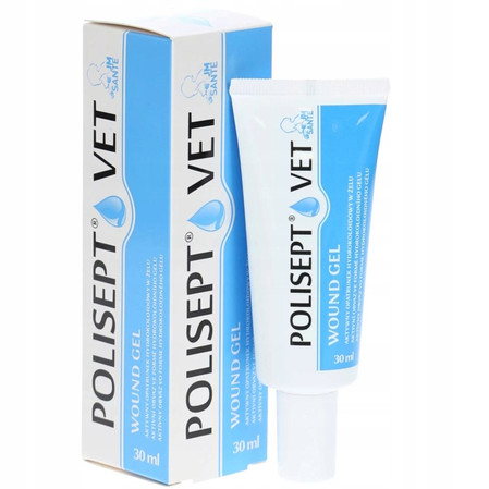 JM SANTE POLISEPT VET WOUND GEL – żelowy opatrunek dla psa i kota 30 ml