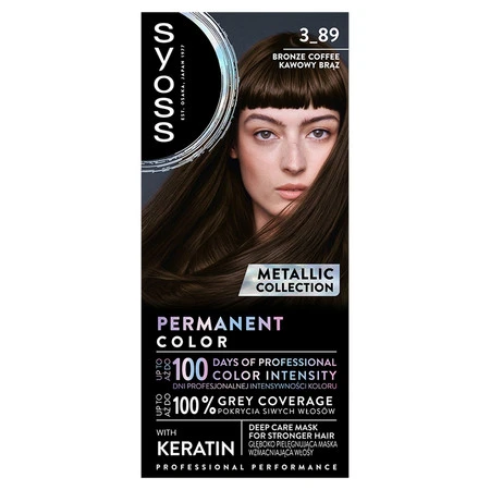 Permanent Color Metallic Collection farba do włosów trwale koloryzująca 3-89 Kawowy Brąz