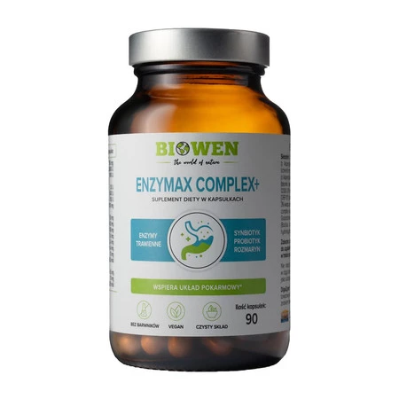 KAPSUŁKI NA WSPARCIE TRAWIENIA ENZYMAX COMPLEX+ 90 KAPSUŁEK - HEMPKING (BIOWEN)