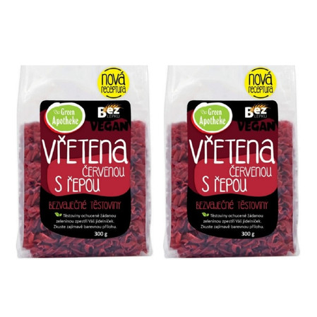 Zestaw: 2x APOTHEKE MAKARON (KUKURYDZIANY Z BURAKIEM) ŚWIDERKI BEZGLUTENOWY 300 g