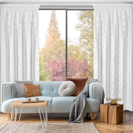 ZASŁONA GOTOWA MILI NA TAŚMIE 140 X 270 CM BIAŁY