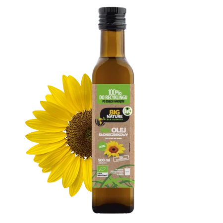 Olej słonecznikowy tłoczony na zimno BIO 500ml