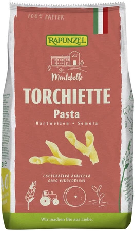 MAKARON (SEMOLINOWY) TORCHIETTE BIO 500 g - RAPUNZEL