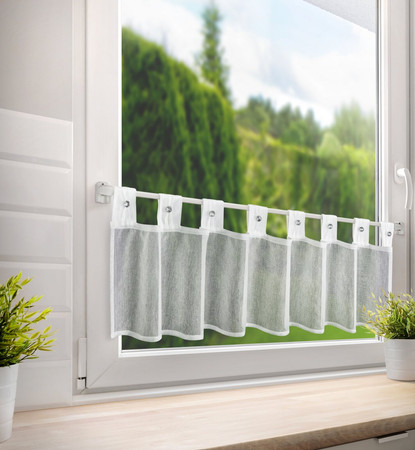 FIRANA GOTOWA SEVILLA NA SZELKACH 150 X 30 CM BIAŁY