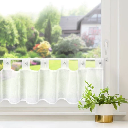 FIRANA GOTOWA SEVILLA NA SZELKACH 150 X 30 CM BIAŁY