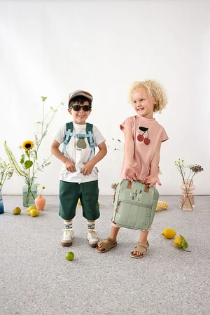 Lassig Plecak mini kwadratowy Little Gang Light khaki