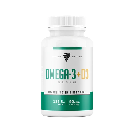 Trec OMEGA 3 + D3  kwasy omega 3 + witamina D3 - 90 kaps.