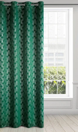 ZASŁONA GOTOWA D91 POLI 140 X 250 CM ZIELONY