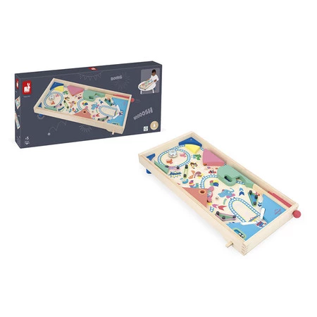 Janod Gra zręcznościowa drewniana Pinball Applepop 5+