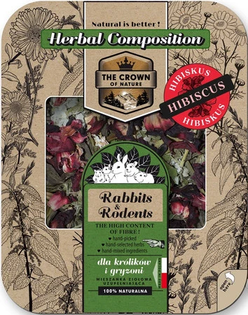 KORONA NATURY Paśnik ziołowy z Hibiskusem dla Chomika 70g
