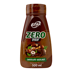 6PAK SYRUP ZERO 500ml smak czekolada orzechy