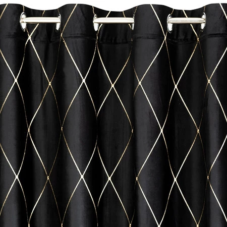 ZASŁONA DEKORACYJNA PIERRE CARDIN MARGO 140 X 250 CM CZARNY