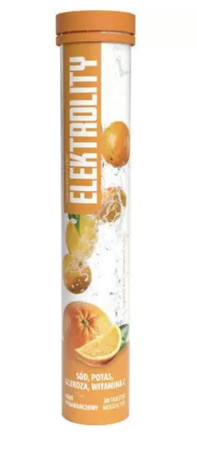  Elektrolity - smak pomarańczowy - 20 tabletek