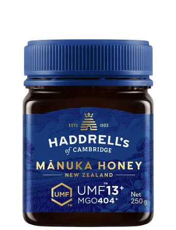 Miód Manuka UMF13+ MGO404+ 250g HADDRELL'S OF CAMBRIDGE