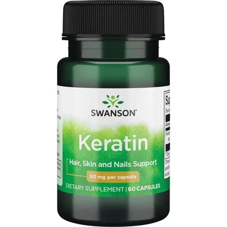 SWANSON Keratin Keratyna 50 mg - 60 kaps.