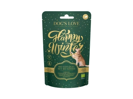 DOG'S LOVE Happy Winter Bio-chips - ekologiczne mięso drobiowe z dynią przysmaki dla psów (150g)