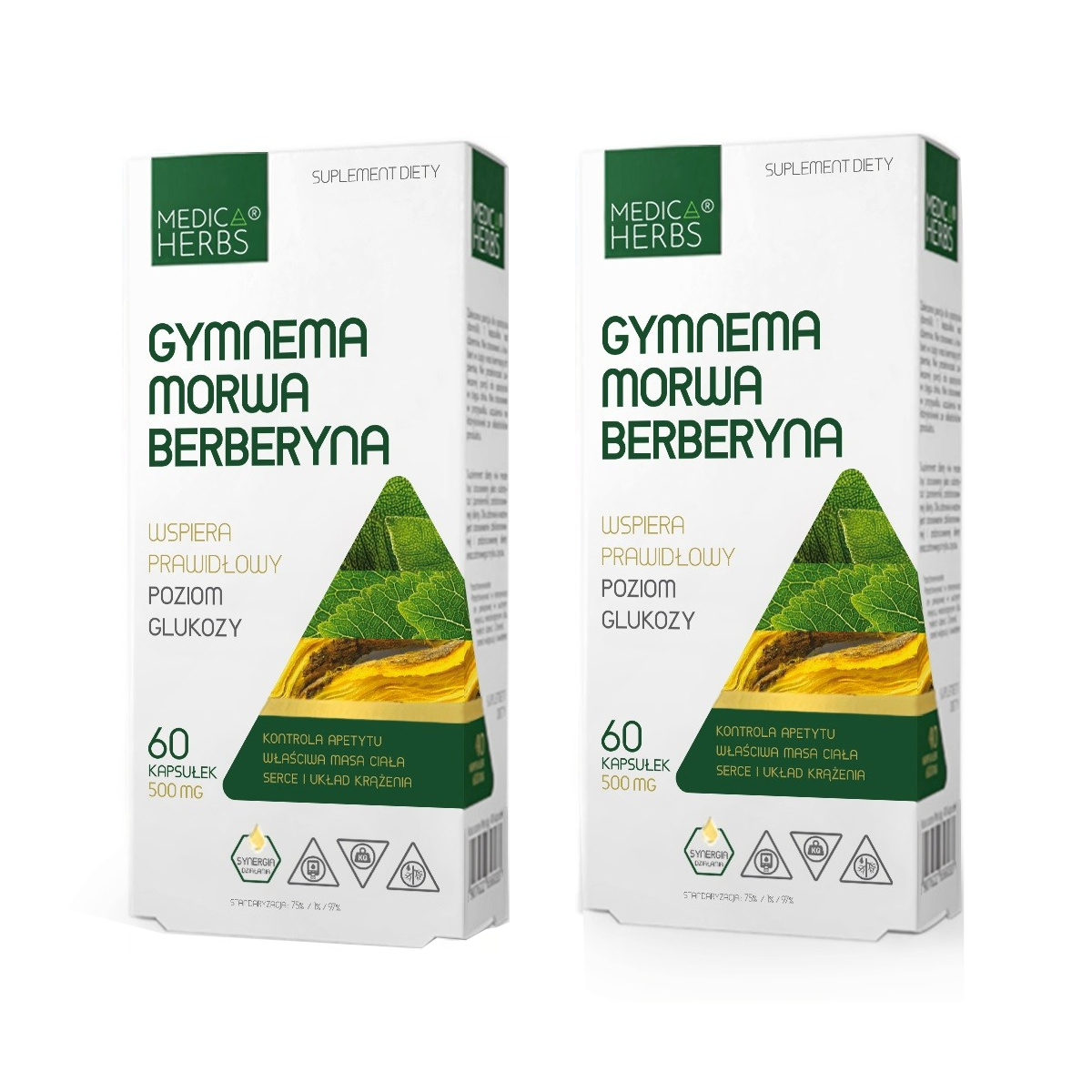 Zestaw 2x Medica Herbs Gymnema Morwa Berberyna 60 kaps - Nabea.pl