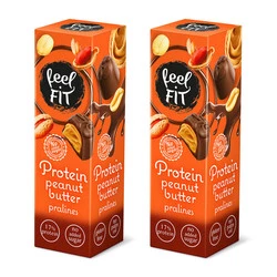 Zestaw 2x Praliny proteinowe z masłem orzechowym 33 g