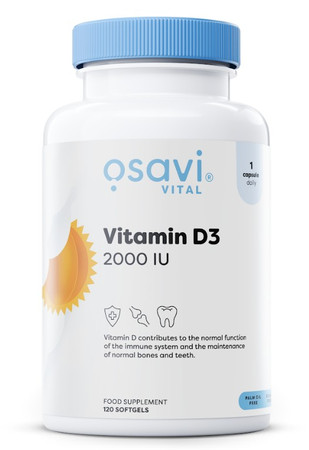 Osavi Vitamin D3, 2000IU - 120 kaps.