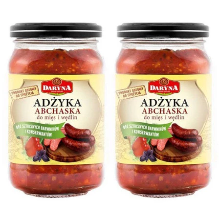 Zestaw 2x Daryna − Pasta Adżyka abchaska do mięs i wędlin − 212 g