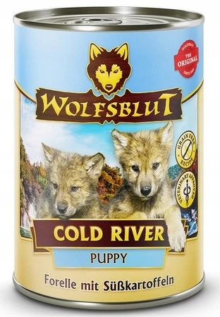 Wolfsblut Dog Puppy Cold River – pstrąg i bataty -  395g