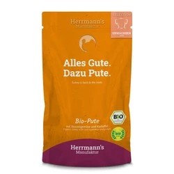 Zestaw 10x HERRMANN'S MANUFAKTUR Selection Dog Bio Pute - bio indyk z warzywami (150g)
