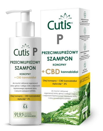 Cutis P- PRZECIWŁUPIEŻOWY SZAMPON KONOPNY + CBD 150 ml