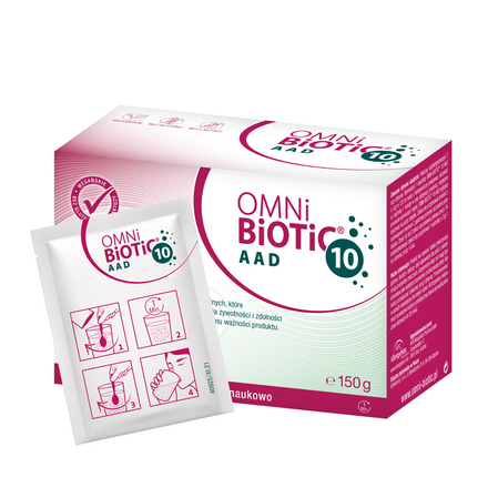 Omni-Biotic® 10 Aad probiotyk przy antybiotykoterapii 30 sasz. x 5 g vege