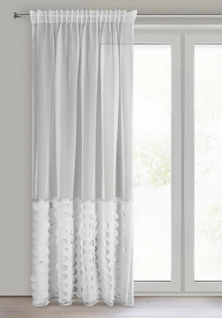 FIRANA GOTOWA DEBORA NA TAŚMIE 140 X 270 CM BIAŁY