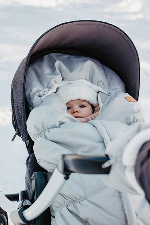 Beaba Śpiwór zimowy do wózka 6-24m Heather grey