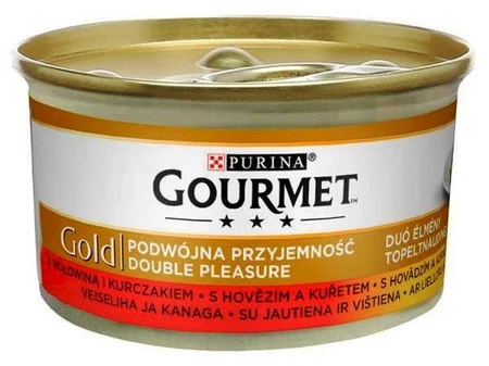PURINA GOURMET Gold Wołowina i Kurczak 85g