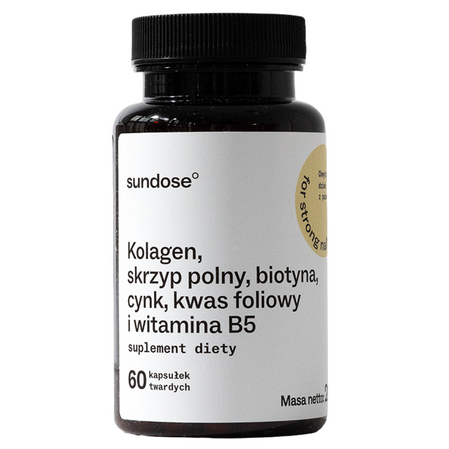 Sundose For Strong Nails na wsparcie skóry, włosów i paznokci 60 kaps.