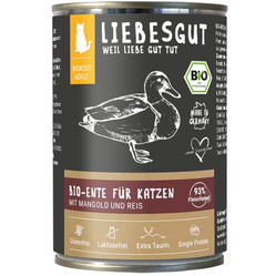 LIEBESGUT BIO ENTE - kaczka z botwinką ekologiczna mokra karma dla kota (400g)
