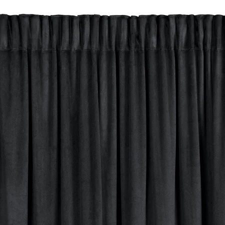 ZASŁONA GOTOWA CARLI NA TAŚMIE 140 X 270 CM CZARNY