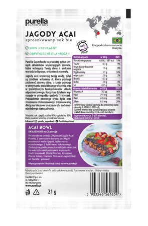 Purella Superfoods Jagody ACAI BIO 21g