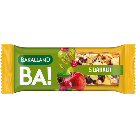 Zestaw: 10x Bakalland BA! Baton zbożowy 5 bakalii 40g