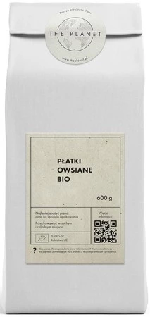 PŁATKI OWSIANE BIO 600 g - THE PLANET