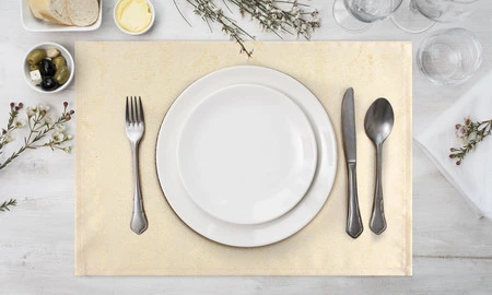 OBRUS SPARKLE 30 X 40 CM KREMOWY