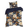 KOMPLET POŚCIELI BAWEŁNIANEJ FIORA 140 X 200 CM GRANATOWY