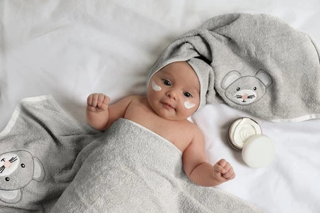 Ręcznik Dziecięcy Baby71 70 x 140 cm, Srebrny