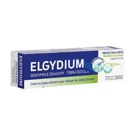 Elgydium pasta do zębów edukacyjna 50ml - zabarwia płytkę nazębną (od 7 roku życia)