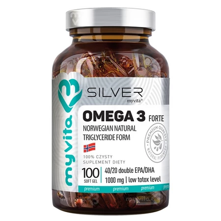 MyVita SILVER Omega 3 Forte 1000mg (400 EPA, 200 DHA) 100 kaps.