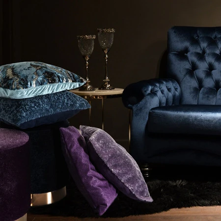 POSZEWKA HIERAT 45 X 45 CM NIEBIESKI