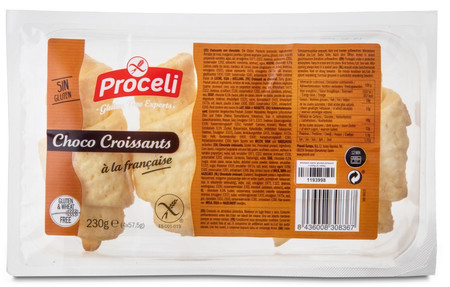 PROCELI Croissanty z czekoladą do odpiekania bezglutenowe 230 g